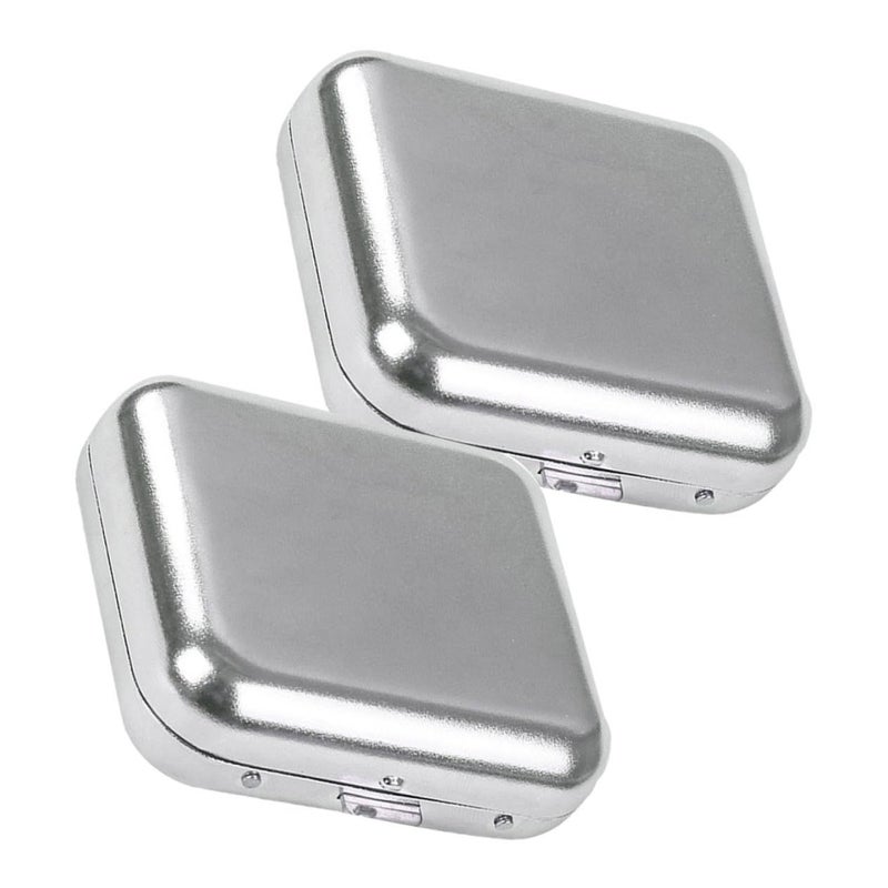 2pcs Mini Travel Ashtray with Lid Portable Metal Car Ashtray - Image 2