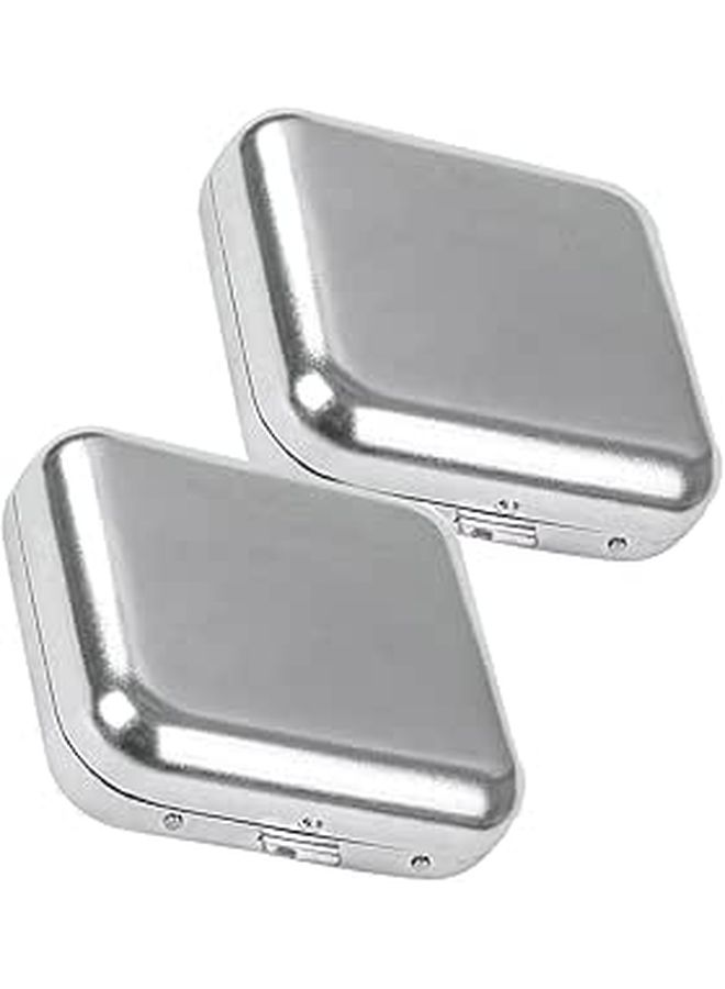 2pcs Mini Travel Ashtray with Lid Portable Metal Car Ashtray - Image 1