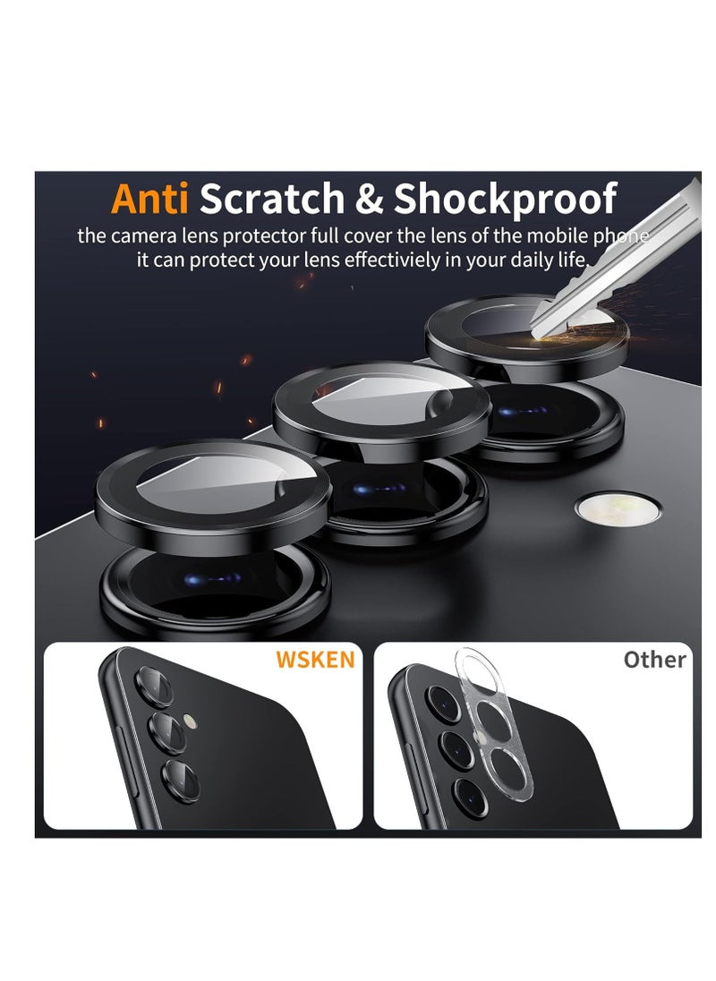 A15 5G Camera Lens Protector Tempered Glass Screen Protector HD [Full Coverage][Anti-Scratch] Drop Protection Ultra Clear/Thin Lens Protector Case - Black