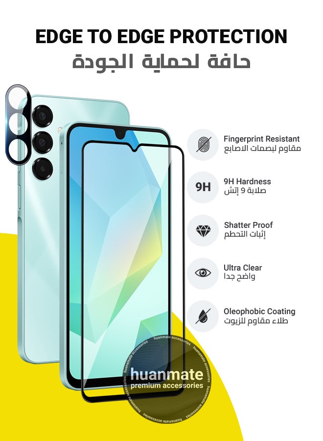 huanmate 2 in 1 Samsung Galaxy A16 4G/5G Screen & Camera Protector - High Transparency Full Coverage Shield for Scratch & Impact Protection - Screen & Camera Protector for Samsung Galaxy A16 4G/5G - Image 2