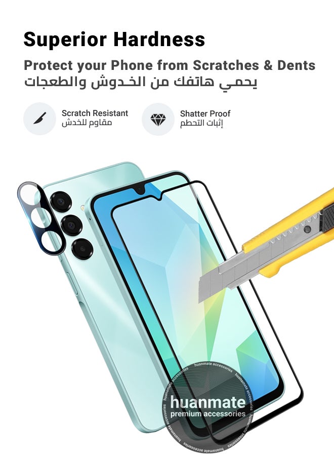 huanmate 2 in 1 Samsung Galaxy A16 4G/5G Screen & Camera Protector - High Transparency Full Coverage Shield for Scratch & Impact Protection - Screen & Camera Protector for Samsung Galaxy A16 4G/5G - Image 3