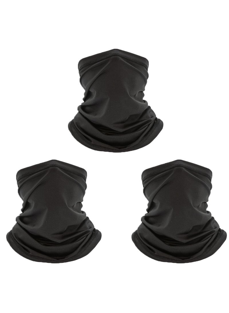 Generic 3-Piece Cycling Scarf And Face Mask, Breathable, Cool, Windproof, Suitable For Skiing, Fishing, Hiking, Cycling, Motorcycle,Black - Image 1