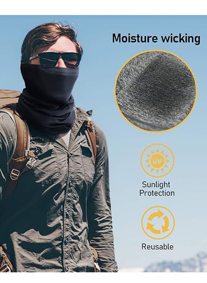 Generic 3-Piece Cycling Scarf And Face Mask, Breathable, Cool, Windproof, Suitable For Skiing, Fishing, Hiking, Cycling, Motorcycle,Black - Image 2