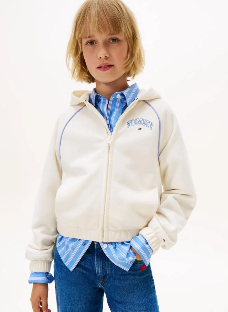 تومي هيلفيغر Kids Varsity Zip Thrue Hoodie