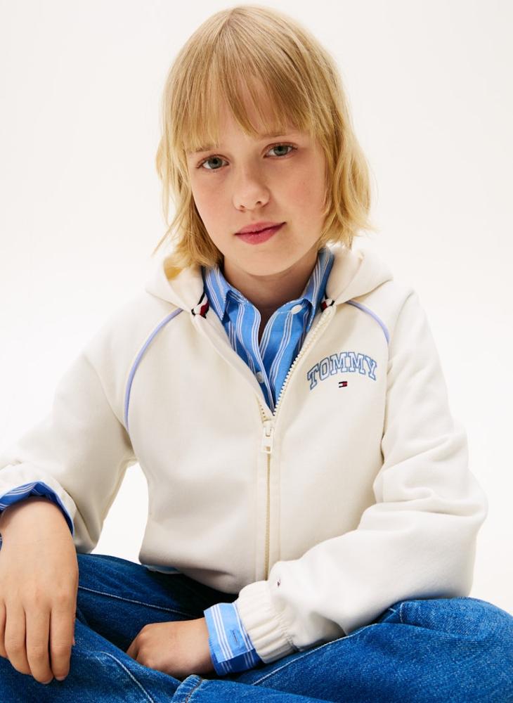 TOMMY HILFIGER Kids Varsity Zip Thrue Hoodie - Image 3