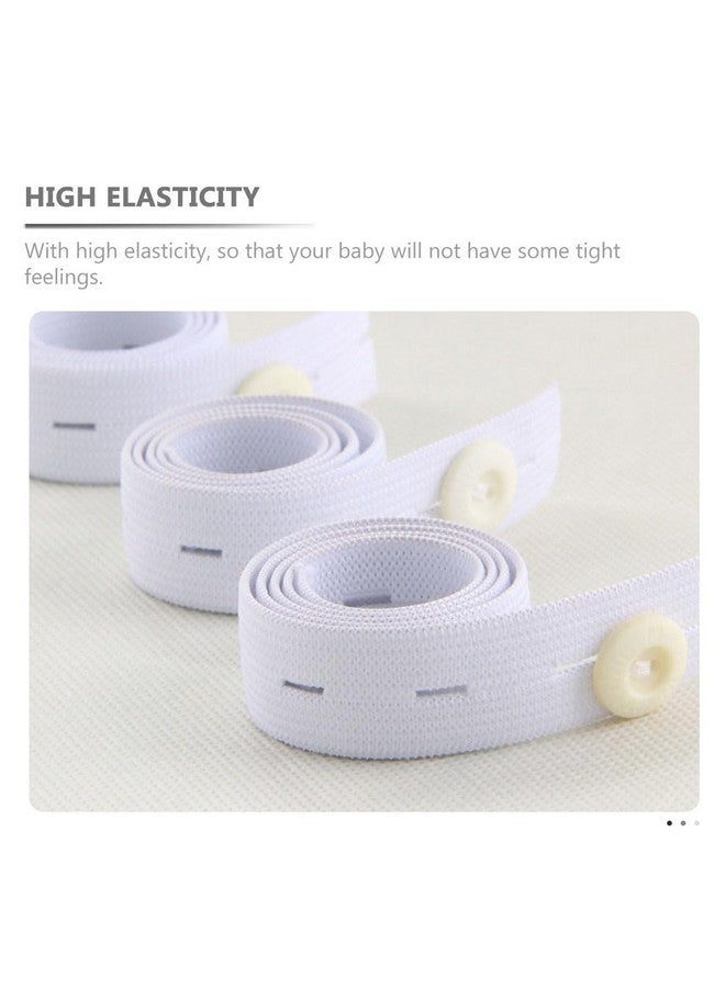 Healifty Healifty 12pcs Diaper Button Newborn Belt Buckle Kids Belts Buckle Belt Children Diaper Fastener Diaper Fasten Buckle Elastic Adjustable Toddler White Bracket Cloth Diaper  - Image 3