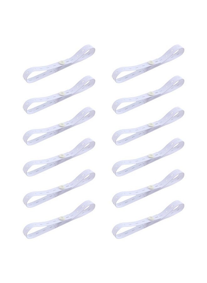 Healifty Healifty 12pcs Diaper Button Newborn Belt Buckle Kids Belts Buckle Belt Children Diaper Fastener Diaper Fasten Buckle Elastic Adjustable Toddler White Bracket Cloth Diaper  - Image 1