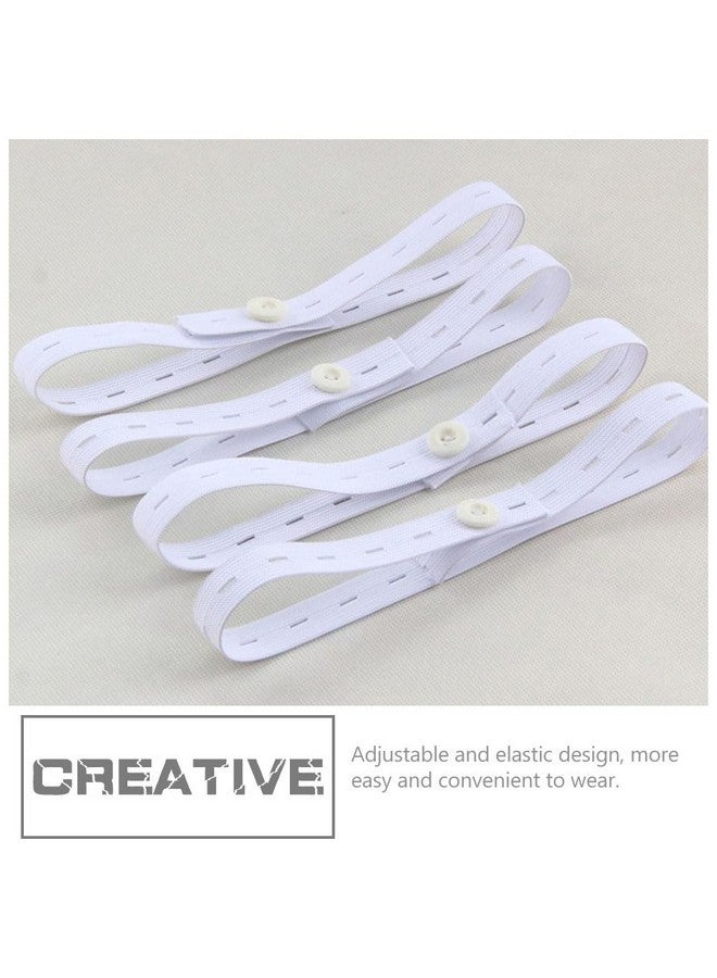 Healifty Healifty 12pcs Diaper Button Newborn Belt Buckle Kids Belts Buckle Belt Children Diaper Fastener Diaper Fasten Buckle Elastic Adjustable Toddler White Bracket Cloth Diaper  - Image 4