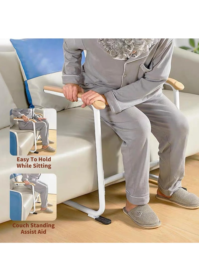 XiuWoo Metal Chair Couch Stand Assist, Chair Couch Lift Assist, Standing aids & Supports Devices for Supports Grab Bar Help Patient Stand Up Mobility in The Recliner Chair, Sofa, Toilet with Wood Handle - Image 2