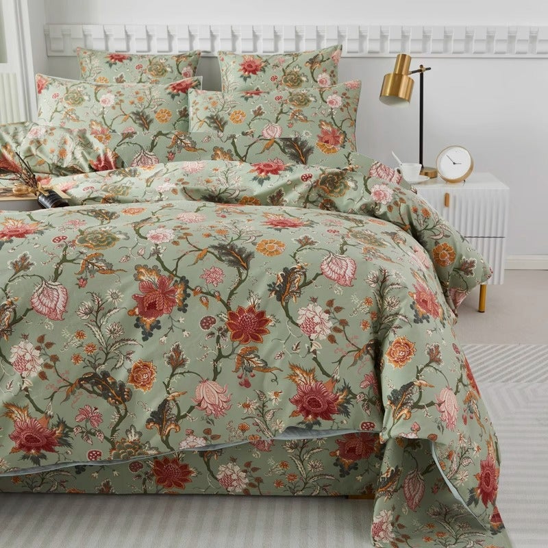Full Size 3pcss Summer Floral Colorful Small Floral Duvet Cover 3pcs Set (1 Duvet Cover + 2 Pillowcases) Pastoral Style Breathable Microfiber Soft Machine Washable All Seasons Available Does Not Include Duvet Insert And Pillow Inserts - Image 2