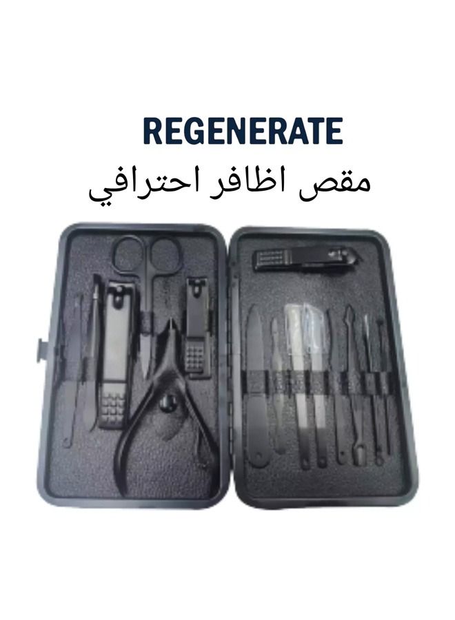 ريجينيريت طقم أدوات مانيكير وباديكير وقصافات أظافر من الفولاذ المقاوم للصدأ مكون من 15 قطعة ألوان متعددة  - Image 4