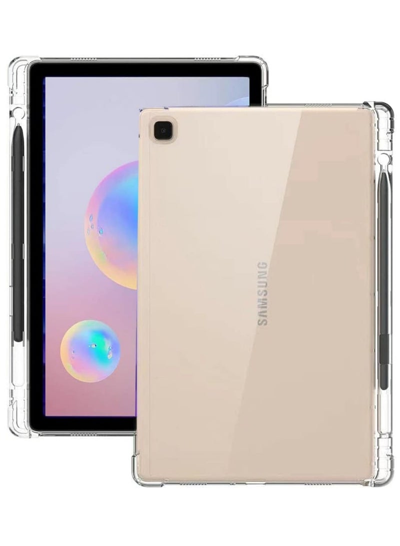 Rock Pow Clear Case For Samsung Galaxy Tab S6 Lite 10.4 inch 2024/2022/2020 Case Ultra Clear Slim Case Soft TPU Lightweight Protective Back Cover with Pen Holder Anti Scratch Anti Slip - Image 1