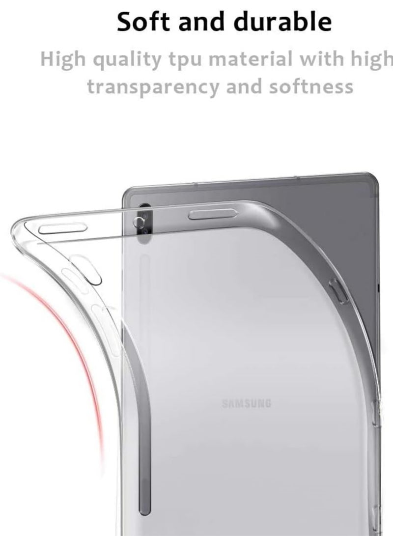 Rock Pow Clear Case For Samsung Galaxy Tab S6 Lite 10.4 inch 2024/2022/2020 Case Ultra Clear Slim Case Soft TPU Lightweight Protective Back Cover with Pen Holder Anti Scratch Anti Slip - Image 5