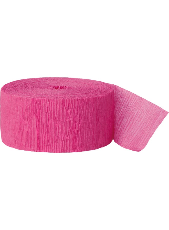 Unique Bright Pink Crepe Streamer