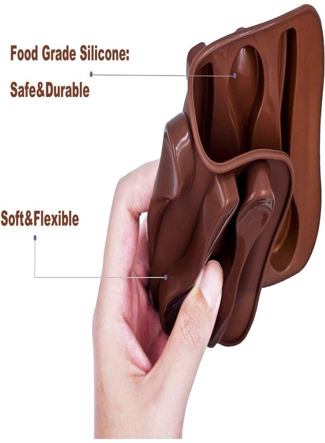 Bamutu Spoon Shape Molds 3 PCS-6 Cavity Chocolate Candy Gummy Molds Food Grade Chocolate Ice Jelly Silicone Mold Homemade Cupcake Candy Bake Ware Baking Tools - Image 3