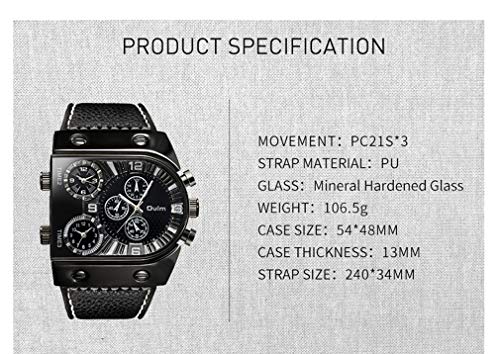 Oulm Men's Steampunk Skeleton Automatic Mechanical Alloy Stainless Steel Leather Watch CH164 - Image 5