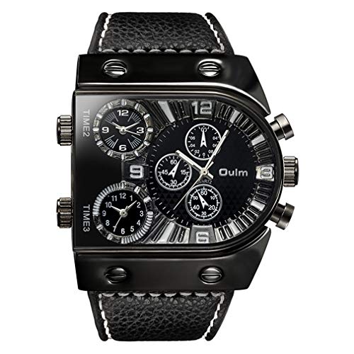 Oulm Men's Steampunk Skeleton Automatic Mechanical Alloy Stainless Steel Leather Watch CH164 - Image 1