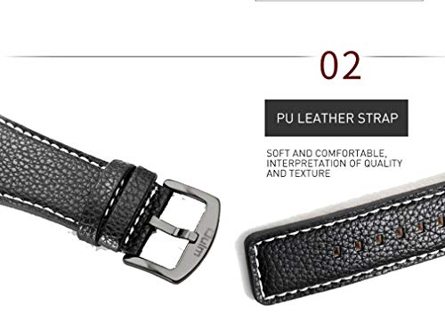 Oulm Men's Steampunk Skeleton Automatic Mechanical Alloy Stainless Steel Leather Watch CH164 - Image 3