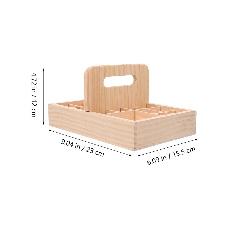 1Pc Bottle Stand Organizer Display Storage Box (Wood) - Image 2