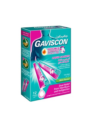 Double Action Liquid Sachets Mint Flavour 12 Sachets