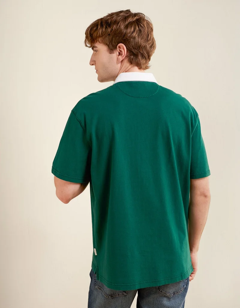 American Eagle  AE Standard Fit Graphic Polo Shirt for Men | Best Price UAE
