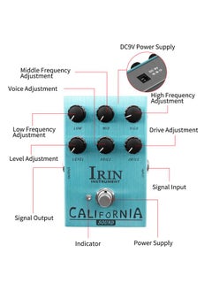 IRIN Mini Guitar Effect Pedal VOX AC30 Speaker Simulator Cabinet Simulator Guitar Effector Pedal Speaker Simulation for Guitar Bass - California Sound (Light Blue) - pzsku/Z8FB2E55861075A845869Z/45/_/1732166859/1b80d167-a4f5-4629-a974-3590402b1abf