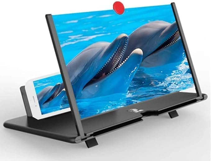 Hexabyte 3D HD Screen Magnifier with Phone Stand | Mobile Screen Amplifier & Expander for All Smartphones | Foldable Eye Protection Phone Holder for Movies, Reading, Videos - Image 1