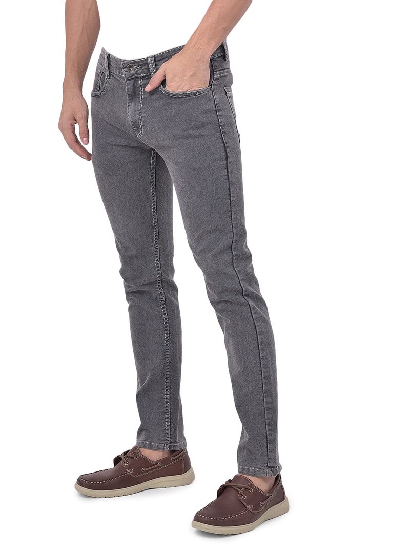 Ben Martin Men's Regular Fit Stretchable 34 Size Grey Cotton Denim Jeans Pant for Men, JJ3-13 - Image 3