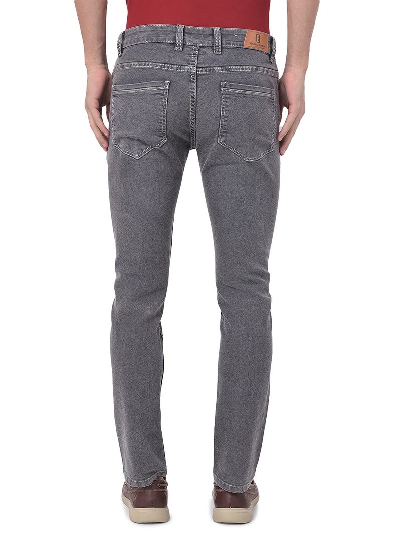Ben Martin Men's Regular Fit Stretchable 34 Size Grey Cotton Denim Jeans Pant for Men, JJ3-13 - Image 2