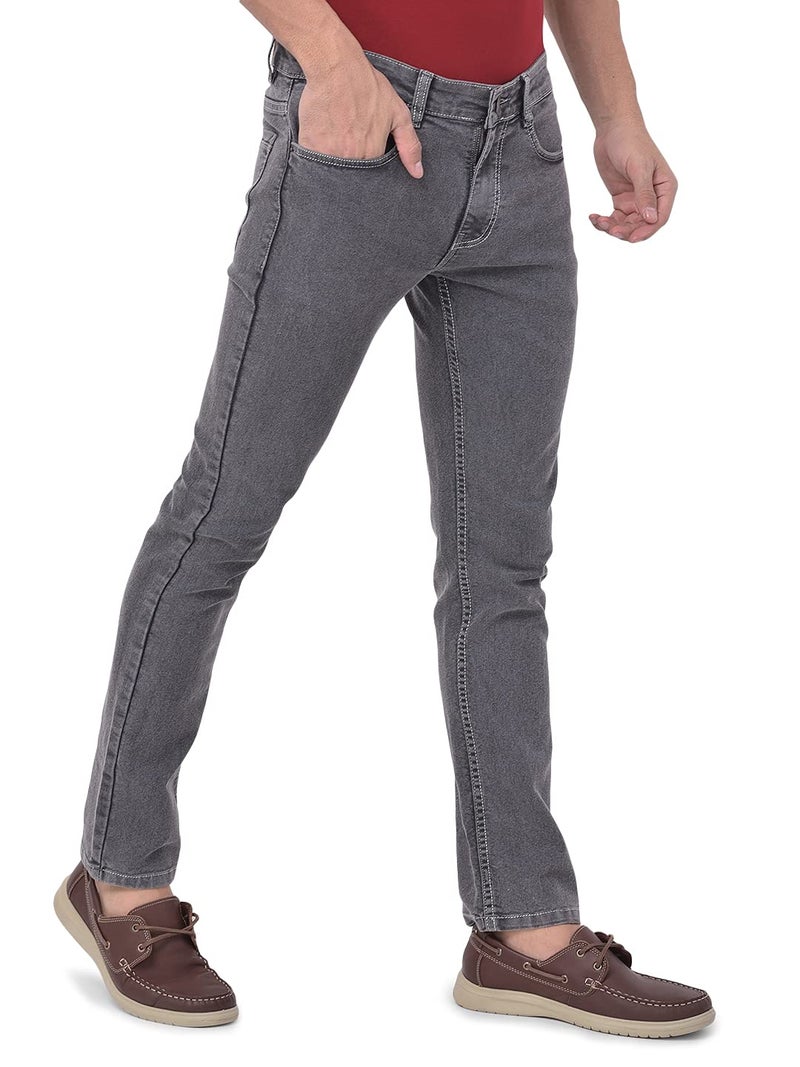 Ben Martin Men's Regular Fit Stretchable 34 Size Grey Cotton Denim Jeans Pant for Men, JJ3-13 - Image 4