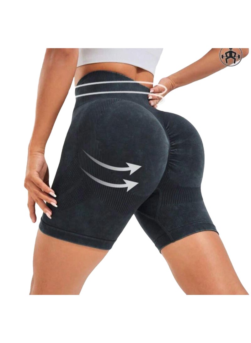 Sweet Cathy Yoga Shorts Seamless High Waist Scrunch Butt Lift Sports Tummy Control Stretcable Compression Fitness Gym for Women - Image 1