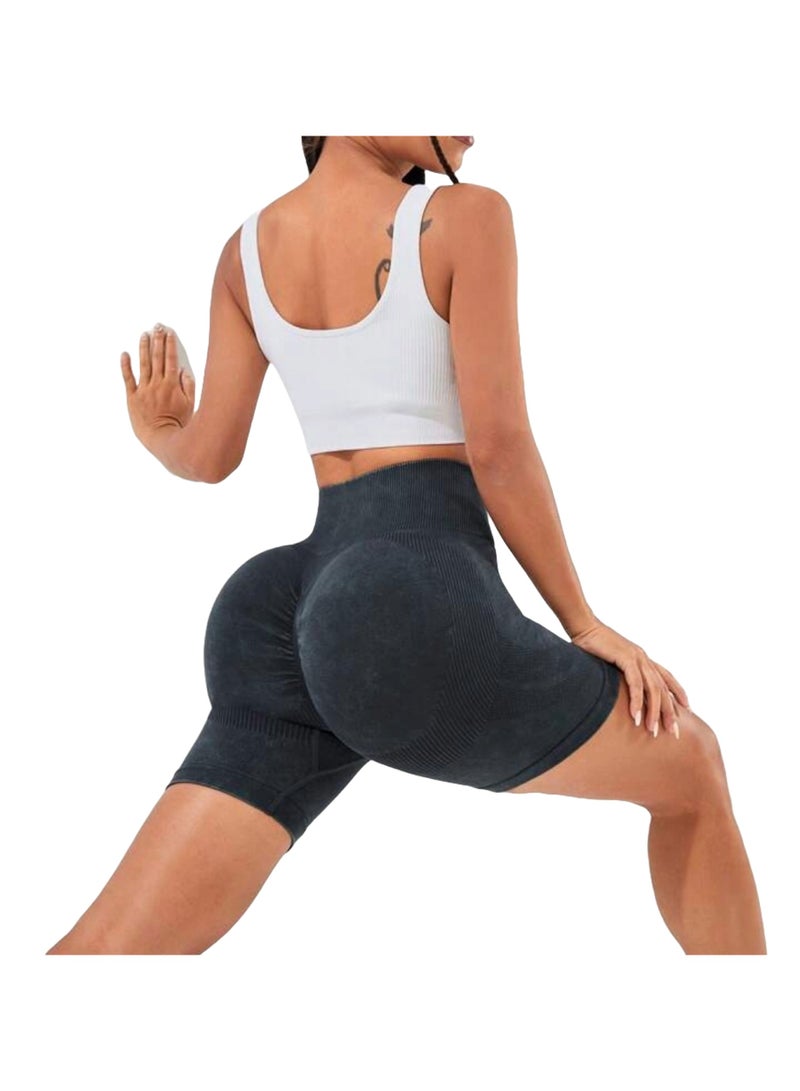 Sweet Cathy Yoga Shorts Seamless High Waist Scrunch Butt Lift Sports Tummy Control Stretcable Compression Fitness Gym for Women - Image 5