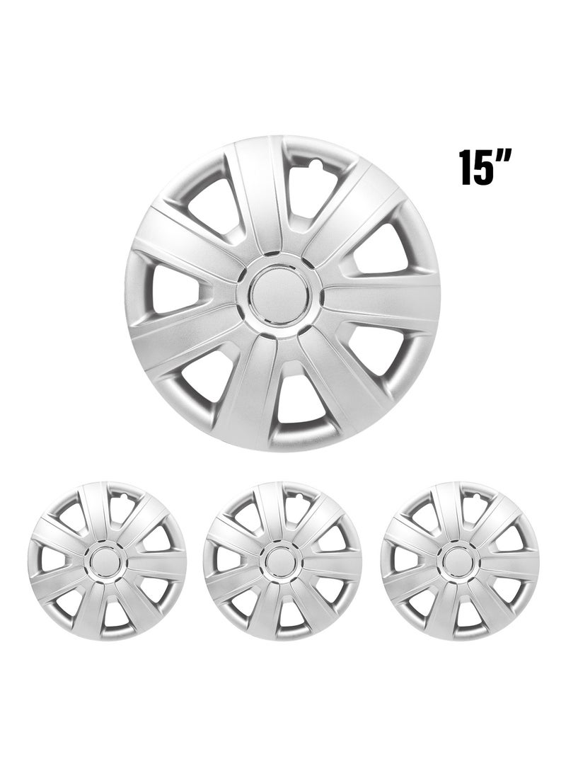 Generic 15 inch Car Wheel Cover 15" Hubcaps 4 Pcs Set Tires Automotive Hub Wheel Cap ABS Material Wheel Cap  - Image 3
