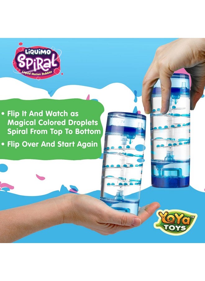 YoYa Toys Liquimo Spiral Liquid Motion Bubbler Timer For Kids Bubble Drop Hourglass Fidget Toys For Autistic Children Activity Office Desk Top Accessories, Holiday Stocking Stuffers  - Image 2