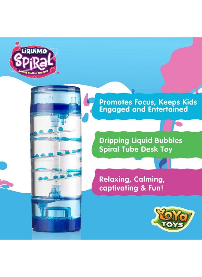 YoYa Toys Liquimo Spiral Liquid Motion Bubbler Timer For Kids Bubble Drop Hourglass Fidget Toys For Autistic Children Activity Office Desk Top Accessories, Holiday Stocking Stuffers  - Image 3