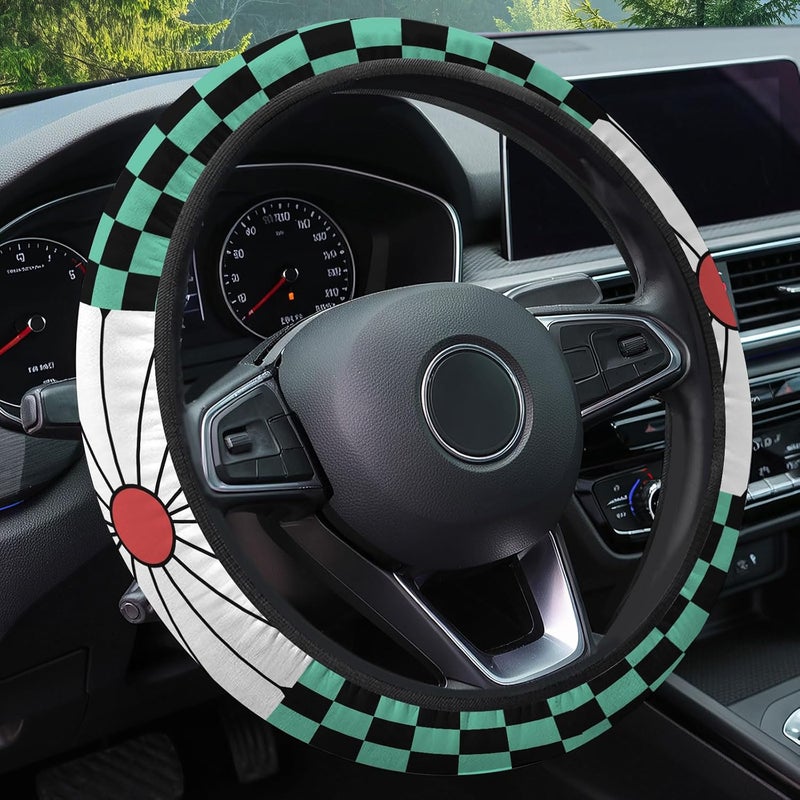 GENANY Steering Wheel Cover, Anti-Slip Neoprene Steering Wheel Grip, Breathable Drivers Steering Wheel Protector, Sweat Absorbing Car Accessories, Gifts, Decoration - Image 1