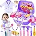 GINMIC Doctor Kit for Toddlers 35 22 Pieces Pretend Play Doctor Set with Halloween Role Play Doctor Costume and Carry Case for Toddlers and Kids Medical Dr Kit Toys for Girl Age 3 4 5 6 7 Year Old - Image 4