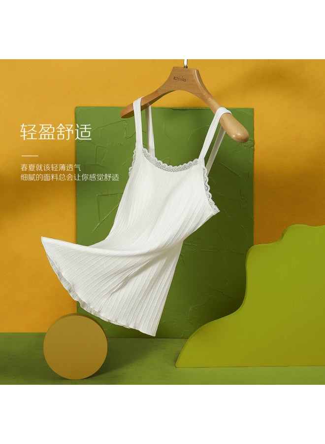 Red Bean Japanese Style Vertical Striped Camisole With Built-In Padded Bra - Fashion Backless Tank Top In Contrast Color For Layering - Image 3