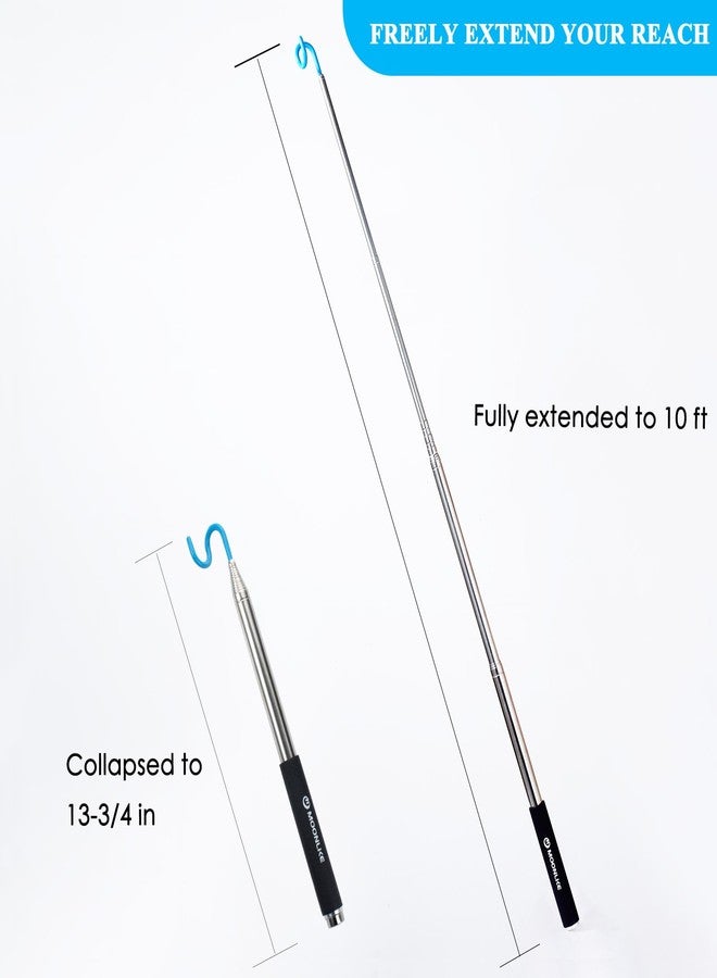 Moonlike Disc Golf Retriever Pole 10 FT，Extendable Disc Golf Accessories Grabber - Image 3