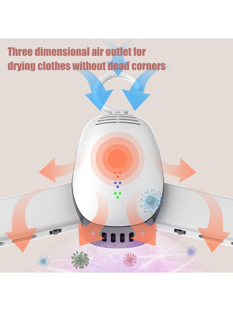 KASTWAVE Portable Clothes Dryer with Cold/Hot Drying and Timer Dryer, Foldable Drying Rack, Super-Quiet Motor, Timers Automatically Shutdown - Compact Travel Dryers for Home Travel. - Image 3