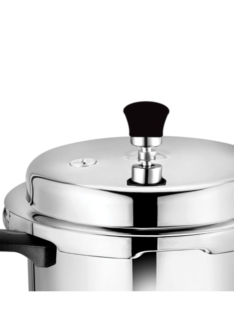 بيسبل قدر ضغط بيسبيل 5 لتر|طباخ متوافق مع الحث من الفولاذ المقاوم للصدأ|قاعدة ألفا بسمك 4.5 مم|مقابض قوية| BB2096| فضي - Image 4