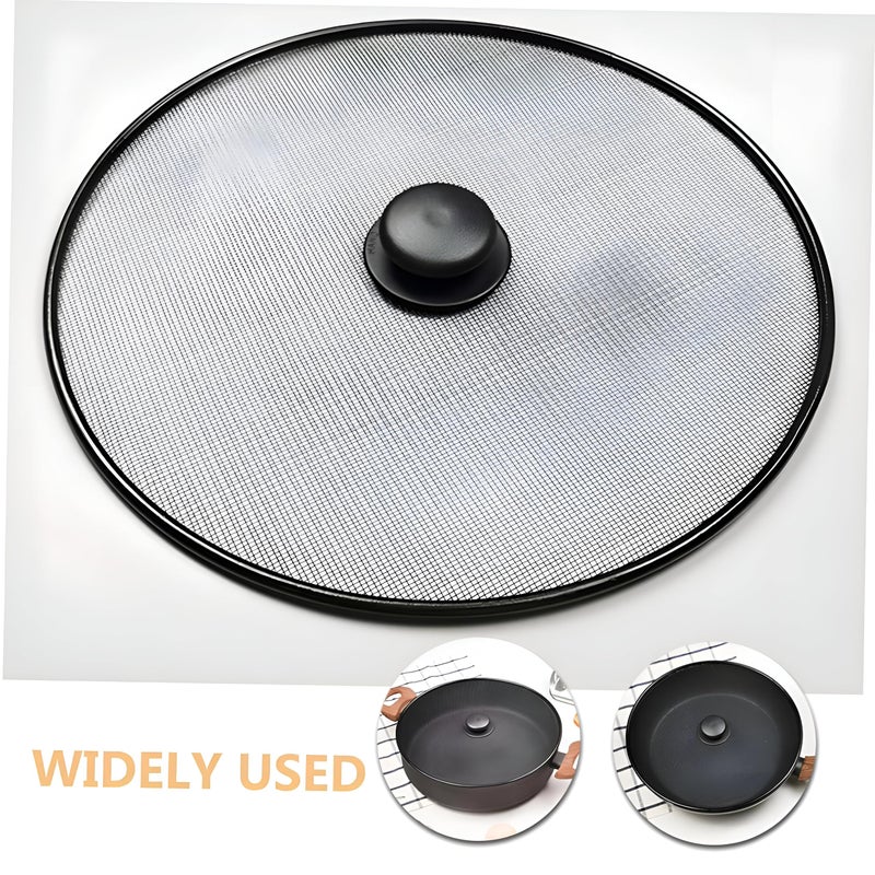 Frying Pan Screen - Durable Stainless Steel Splatter Guard for Safe & Mess-Free Cooking - Universal Size Fits Most Pans - Keeps Oil, Grease & Sauces Contained - Must-Have Kitchen Accessory (4) - Image 4