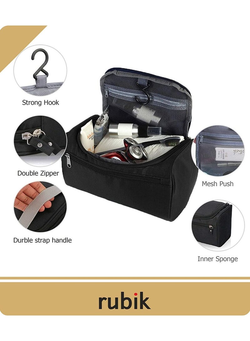 Rubik Hanging Travel Toiletry Bag Organizer & Bathroom Hygiene Dopp Kit with Hook for Traveling Accessories Toiletries Bathroom Shaving, Makeup, Shower, Trip, Vacation, Gym for Men and Woman - Image 2