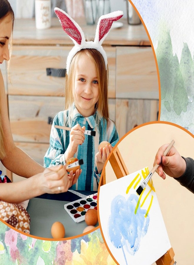 Ymapinc 10Pcs 3/5 Inch Small Paint Brushes for Crafts - Flat Paint Brushes Artist Brush Set for Detail Watercolor Wood Oils Painting - Image 5