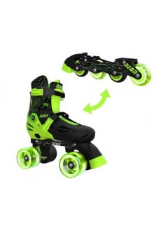 Yvolution Neon Combo Skates Size 3-6 Green/Black NT10G4  - Image 2