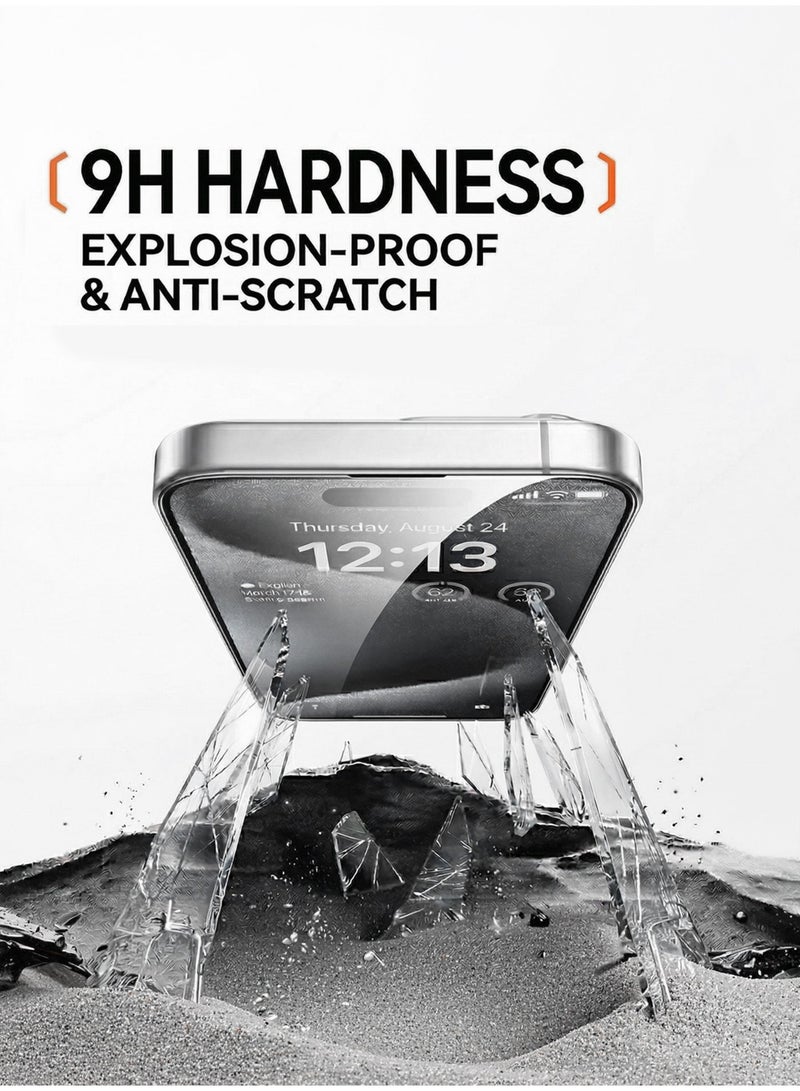 Magic iPhone 17 Pro Max Screen Protector (1 Pack), 9H Tempered Glass, Ultra HD Clear, Anti-Scratch, Anti-Fingerprint, Bubble-Free Installation, Case Friendly - Image 5