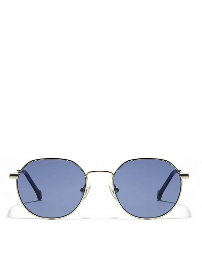 30Sundays WANDERLUST Men Blue Sunglasses - Frame Material: Metal - Lens Color: Blue- Frame Color: Silver - Full Rim