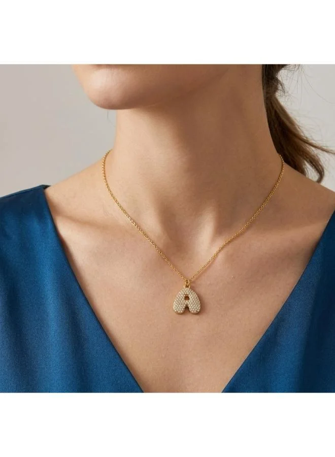 Rovaux Letter A Bubble Initial Necklace