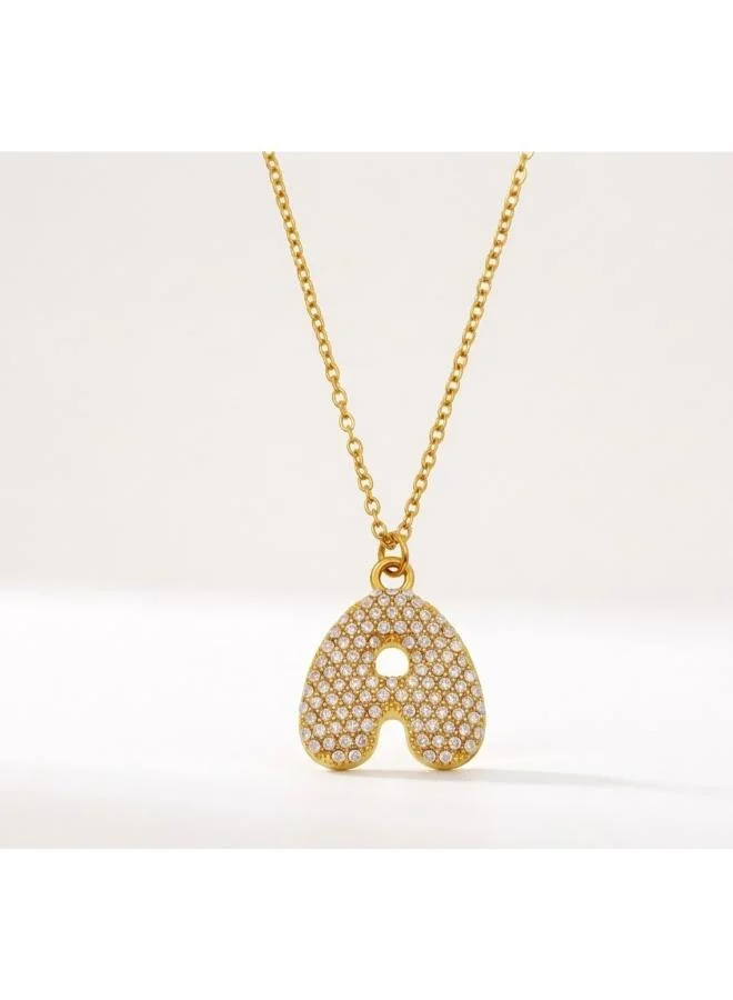 Rovaux Letter A Bubble Initial Necklace