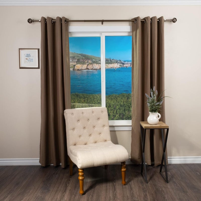 Decopolitan مجموعة قضبان الستائر ديكوبوليتان قفص 1 من 18 إلى 36 بوصة برونز داكن - Image 4